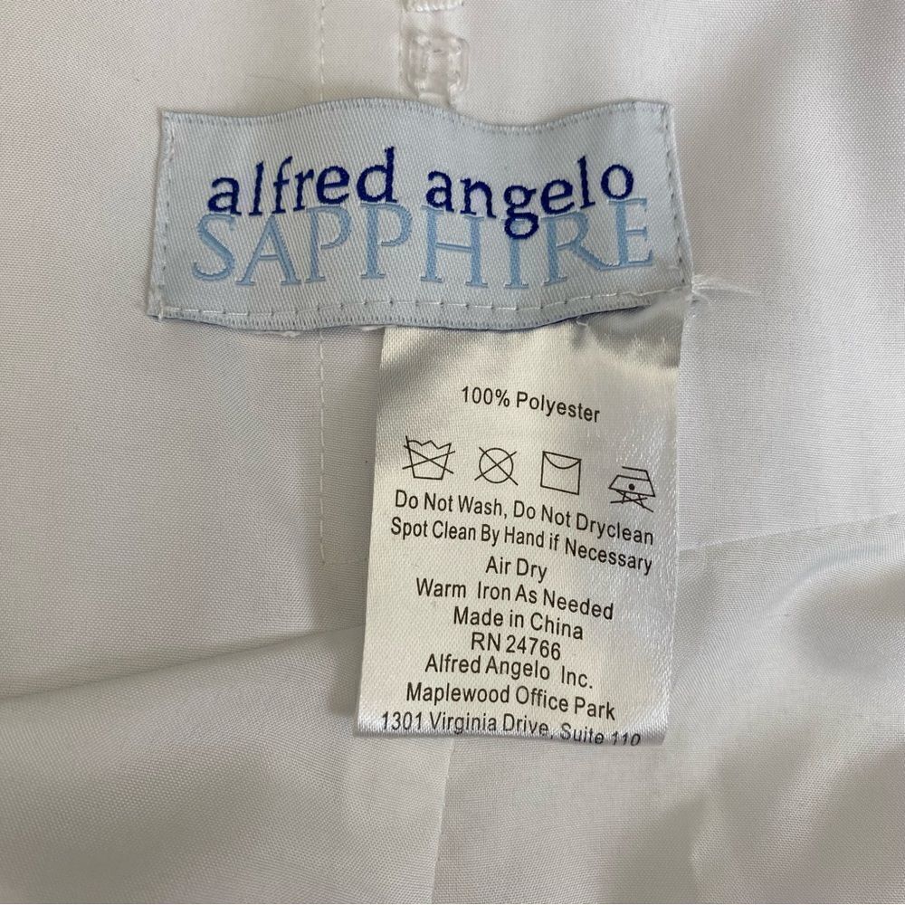 Alfred Angelo Sapphire White Tea Length Dress - Picture 12 of 16